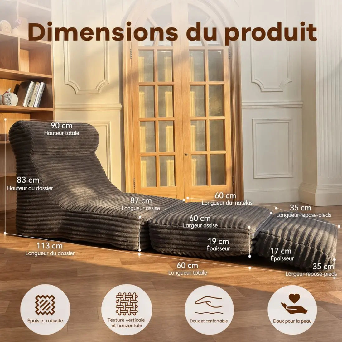 SOREN - Chauffeuse 1 Place Convertible Velours