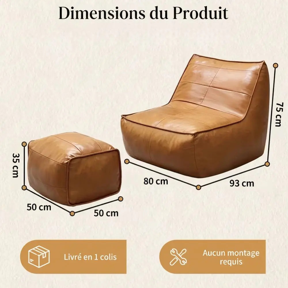 NOLAN - Chauffeuse 1 Place Cuir