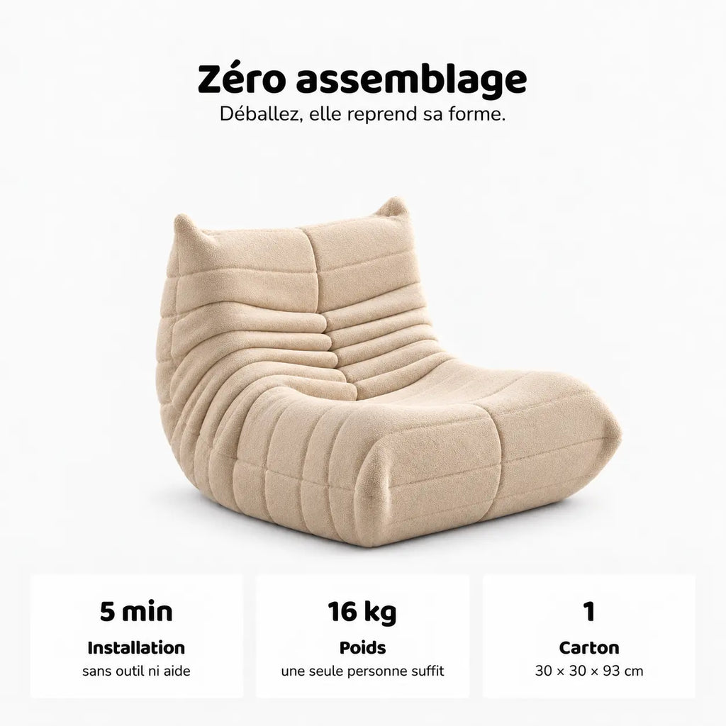 MINA - Chauffeuse 1 Place Lambswool