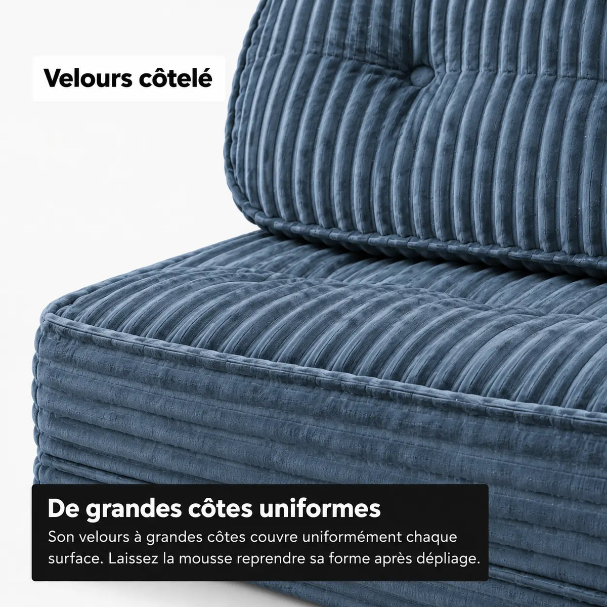 JADE - Chauffeuse 1 Place Convertible Velours